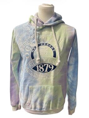 Ocean City, NJ Tie-Dye Crewneck Sweatshirt - Pastel Blue, Green, Purple